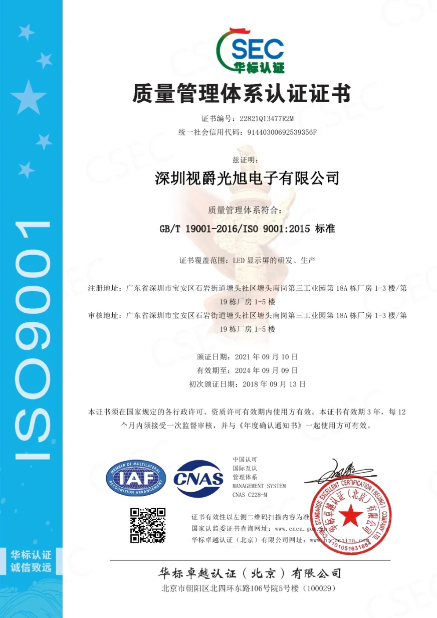 Quality Management System Certification