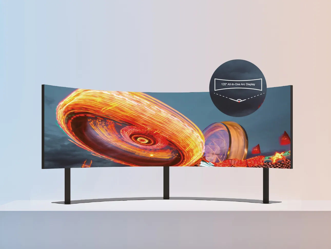 120° 弧形一体机